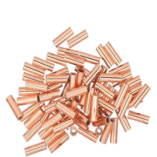 BdBeads Quetschperlen aus reinem Kupfer, 6 mm x 3 mm, für Schmuckherstellung, 20 Stück, Drahtende BdBeads Quetschperlen aus reinem Kupfer, 6 mm x 3 mm, für Schmuckherstellung, 20 Stück, Drahtende von Bdbeads