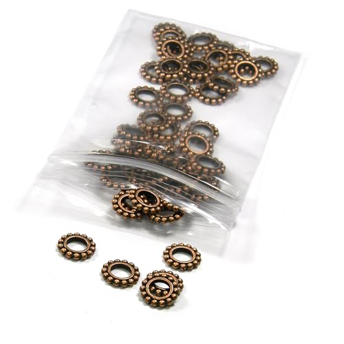 Bdbeads große, beschichtete Zinnperlen, rund, 9 x 2 mm, mit großem 4,6 mm Loch, 20 Stück Bdbeads große, beschichtete Zinnperlen, rund, 9 x 2 mm, mit großem 4,6 mm Loch, 20 Stück von Bdbeads