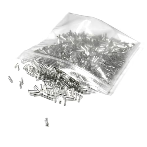 Glasperlen für Schmuck, Mosaik und andere Bastelarbeiten, 6 mm lang, 6 mm lang, 50 g, 1200 Stück (silberfarbener Rand, Silber) von Bdbeads