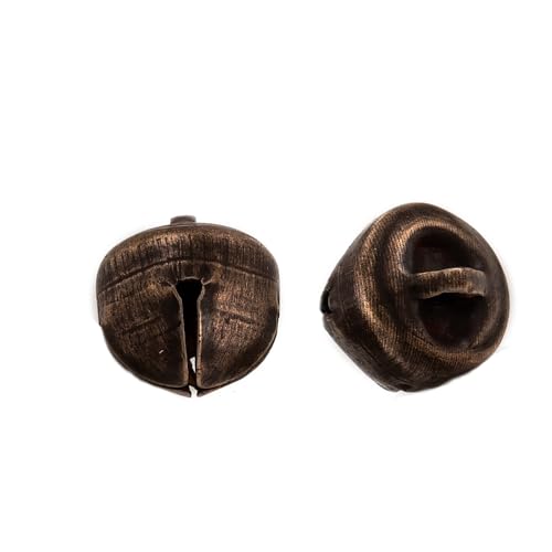 Glöckchen aus Eisen mit Schlaufe zur Verwendung als baumelnde Charms, 10 mm, rund, aus Eisen, 50 Stück Glöckchen aus Eisen mit Schlaufe zur Verwendung als baumelnde Charms, 10 mm, rund, aus Eisen, 50 Stück von Bdbeads