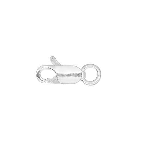 Karabinerverschluss aus Sterlingsilber für Schmuckherstellung, Halsketten, Armbänder (klein (10 mm x 4 mm) von Bdbeads