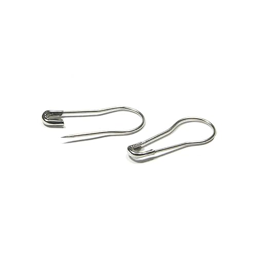 Sicherheitsnadel in Kürbisform, für Schmuck, Maschenmarkierer, Halter, Preisschilder (platinversilbert), 50 Stück von Bdbeads