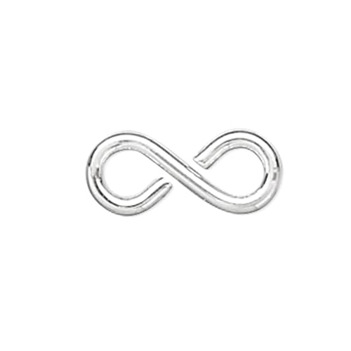 Unendlichkeits-Schmuck-Doppelring-Verbindungsstücke, 7 mm x 3 mm, versilbertes und vergoldetes Messing, Figur 8 Eight (versilbert) von Bdbeads