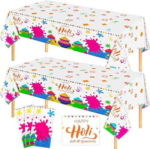 3 Stück Holi color Gulal Pulver Partygeschirr,Happy Holi Festival India Colors Tischdekorationen für Festival de Colores de India, Holi 3 Stück Holi color Gulal Pulver Partygeschirr,Happy Holi Festival India Colors Tischdekorationen für Festival de Colores de India, Holi von Bdecoll