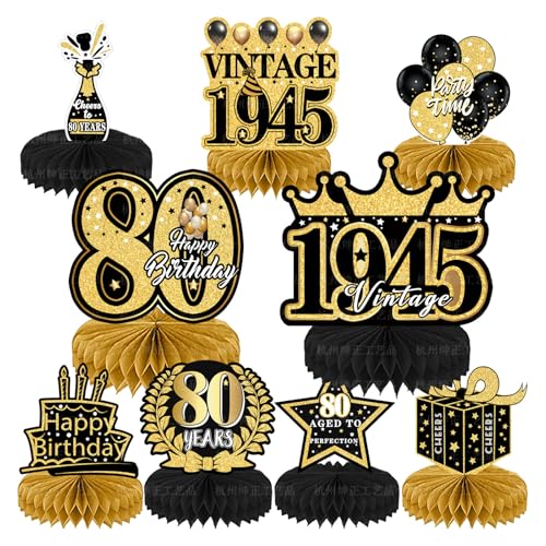 Dekorationen zum 30. Geburtstag: Schwarz Gold Geburtstag Tischdekorationen, 9pcs Cheers Birthday Party Decor Supplies Vintage 1995 Honeycomb Mittelstücke für Männer Frauen (Schwarz Gold 30 Dekorationen zum 30. Geburtstag: Schwarz Gold Geburtstag Tischdekorationen, 9pcs Cheers Birthday Party Decor Supplies Vintage 1995 Honeycomb Mittelstücke für Männer Frauen (Schwarz Gold 30 von Bdfgh