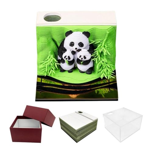 3D-Kalender 2026, 2026, Bambus-Panda, kreativer Abreißkalender, 3D-Notizblock, wöchentlicher C-Alendar, Papierschnitzerei, Kunst, Desktop-Geschenk für Weihnachten, Geburtstag, Jubiläen, Büro von Bduttlefish