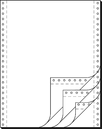 91400 Endlospapier 4-fach, 12 Zoll x 240 mm (A4 hoch), 52/53/53/52 g, 500 Sätze LP, SD, Druckerpapier von Sigel