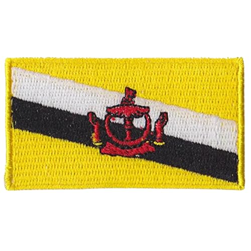 BeBuz Aufnäher mit Allländerflagge, bestickt, zum Aufbügeln/Aufnähen auf Nationalflaggen, Weltlandabzeichen, Applikationen, Reise-Souvenir, Patch für Jacke, Rucksack, Hut, DIY Handwerk (Brunei BeBuz Aufnäher mit Allländerflagge, bestickt, zum Aufbügeln/Aufnähen auf Nationalflaggen, Weltlandabzeichen, Applikationen, Reise-Souvenir, Patch für Jacke, Rucksack, Hut, DIY Handwerk (Brunei von Be Buz