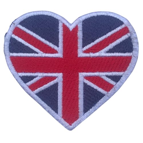 BeBuz Aufnäher mit Herzmotiv, bestickt, zum Aufbügeln / Aufnähen, für Stoffreparatur, taktische Militärabzeichen für Jacke, Hut, Rucksack, DIY Handwerk (Vereinigtes Königreich) von Be Buz