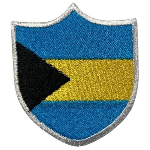 BeBuz Bahamas Shield Flag Patch Embroidered Iron Sew On Badge National Emblem Tactical Military Moral Patch for Jackets, Backpacks, Hats, and Clothing 6.3 x 5.5 cm BeBuz Bahamas Shield Flag Patch Embroidered Iron Sew On Badge National Emblem Tactical Military Moral Patch for Jackets, Backpacks, Hats, and Clothing 6.3 x 5.5 cm von Be Buz
