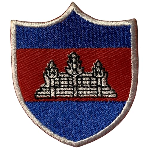 BeBuz Cambodia Shield Flag Patch Embroidered Iron Sew On Badge National Emblem Tactical Military Moral Patch for Jackets, Backpacks, Hats, and Clothing 6.3 x 5.5 cm BeBuz Cambodia Shield Flag Patch Embroidered Iron Sew On Badge National Emblem Tactical Military Moral Patch for Jackets, Backpacks, Hats, and Clothing 6.3 x 5.5 cm von Be Buz