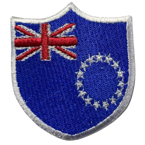 BeBuz Cook Island Shield Flag Patch Embroidered Iron Sew On Badge National Emblem Tactical Military Moral Patch for Jackets, Backpacks, Hats, and Clothing 6.3 x 5.5 cm BeBuz Cook Island Shield Flag Patch Embroidered Iron Sew On Badge National Emblem Tactical Military Moral Patch for Jackets, Backpacks, Hats, and Clothing 6.3 x 5.5 cm von Be Buz