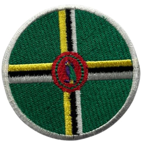 BeBuz Dominica Flagge Patch Rund/Kreis 6cm Besticktes Bügelbild Aufbügler Aufbügler Aufnäher Abzeichen Militär Taktisches Emblem Abzeichen für Jacken Rucksäcke Hüte Kleidung BeBuz Dominica Flagge Patch Rund/Kreis 6cm Besticktes Bügelbild Aufbügler Aufbügler Aufnäher Abzeichen Militär Taktisches Emblem Abzeichen für Jacken Rucksäcke Hüte Kleidung von Be Buz