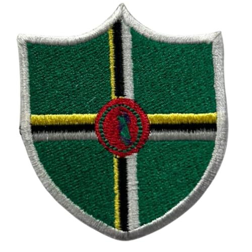 BeBuz Dominica Shield Flag Patch Embroidered Iron Sew On Badge National Emblem Tactical Military Moral Patch for Jackets, Backpacks, Hats, and Clothing 6.3 x 5.5 cm BeBuz Dominica Shield Flag Patch Embroidered Iron Sew On Badge National Emblem Tactical Military Moral Patch for Jackets, Backpacks, Hats, and Clothing 6.3 x 5.5 cm von Be Buz