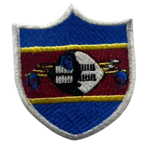 BeBuz Eswatini Shield Flag Patch bestickt Eisen Sew On Badge National Emblem Tactical Military Moral Patch für Jacken, Rucksäcke, Hüte und Kleidung 6,3 x 5,5 cm BeBuz Eswatini Shield Flag Patch bestickt Eisen Sew On Badge National Emblem Tactical Military Moral Patch für Jacken, Rucksäcke, Hüte und Kleidung 6,3 x 5,5 cm von Be Buz