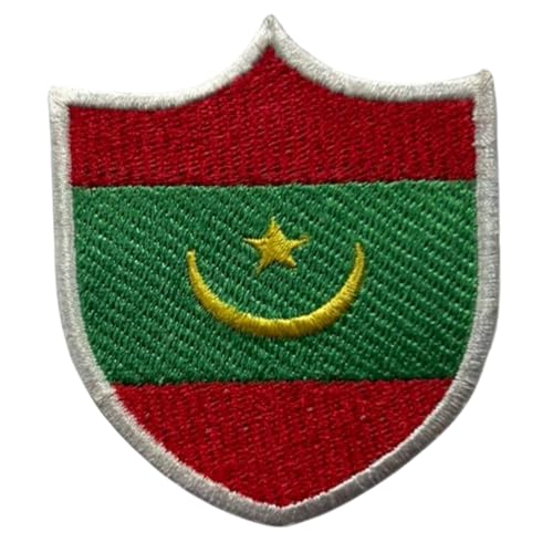 BeBuz Mauretanien Schild Flagge Patch bestickt Eisen Sew On Badge National Emblem Tactical Military Moral Patch für Jacken, Rucksäcke, Hüte und Kleidung 6,3 x 5,5 cm BeBuz Mauretanien Schild Flagge Patch bestickt Eisen Sew On Badge National Emblem Tactical Military Moral Patch für Jacken, Rucksäcke, Hüte und Kleidung 6,3 x 5,5 cm von Be Buz