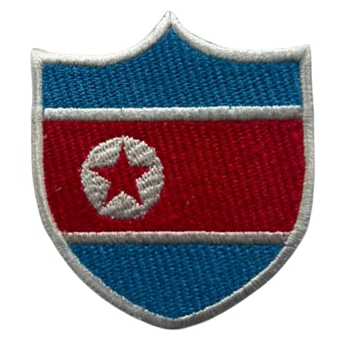 BeBuz Nordkorea Schild Flagge Patch bestickt Eisen Sew On Badge National Emblem Tactical Military Moral Patch für Jacken, Rucksäcke, Hüte und Kleidung 6,3 x 5,5 cm BeBuz Nordkorea Schild Flagge Patch bestickt Eisen Sew On Badge National Emblem Tactical Military Moral Patch für Jacken, Rucksäcke, Hüte und Kleidung 6,3 x 5,5 cm von Be Buz