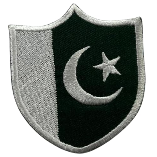 BeBuz Pakistan Shield Flag Patch Embroidered Iron Sew On Badge National Emblem Tactical Military Moral Patch for Jackets, Backpacks, Hats, and Clothing 6.3 x 5.5 cm BeBuz Pakistan Shield Flag Patch Embroidered Iron Sew On Badge National Emblem Tactical Military Moral Patch for Jackets, Backpacks, Hats, and Clothing 6.3 x 5.5 cm von Be Buz