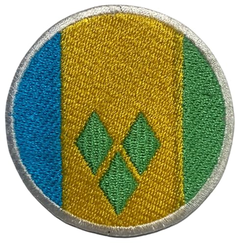 BeBuz Saint Vincent Flagge Patch Rund/Kreis 6cm Besticktes Bügelbild Aufbügler Aufbügler Aufnäher Abzeichen Militär Taktisches Emblem Abzeichen für Jacken Rucksäcke Hüte Kleidung BeBuz Saint Vincent Flagge Patch Rund/Kreis 6cm Besticktes Bügelbild Aufbügler Aufbügler Aufnäher Abzeichen Militär Taktisches Emblem Abzeichen für Jacken Rucksäcke Hüte Kleidung von Be Buz