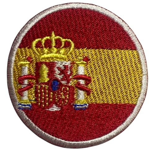 BeBuz Spanien Flagge Patch Rund/Kreis 6cm Besticktes Bügelbild Aufbügler Aufnäher Abzeichen Militär Taktisches Emblem Abzeichen für Jacken Rucksäcke Hüte Kleidung BeBuz Spanien Flagge Patch Rund/Kreis 6cm Besticktes Bügelbild Aufbügler Aufnäher Abzeichen Militär Taktisches Emblem Abzeichen für Jacken Rucksäcke Hüte Kleidung von Be Buz