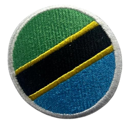BeBuz Tansania Flagge Patch Rund/Kreis 6cm Besticktes Bügelbild Aufbügler Aufnäher Abzeichen Militär Taktisches Emblem Abzeichen für Jacken Rucksäcke Hüte Kleidung BeBuz Tansania Flagge Patch Rund/Kreis 6cm Besticktes Bügelbild Aufbügler Aufnäher Abzeichen Militär Taktisches Emblem Abzeichen für Jacken Rucksäcke Hüte Kleidung von Be Buz