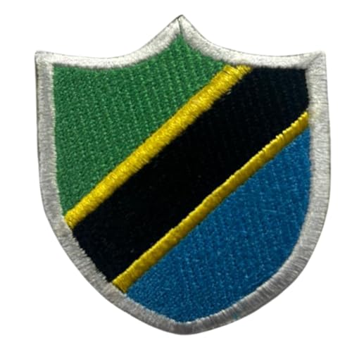 BeBuz Tansania Schild Flagge Patch bestickt Eisen Sew On Badge National Emblem Tactical Military Moral Patch für Jacken, Rucksäcke, Hüte und Kleidung 6,3 x 5,5 cm BeBuz Tansania Schild Flagge Patch bestickt Eisen Sew On Badge National Emblem Tactical Military Moral Patch für Jacken, Rucksäcke, Hüte und Kleidung 6,3 x 5,5 cm von Be Buz