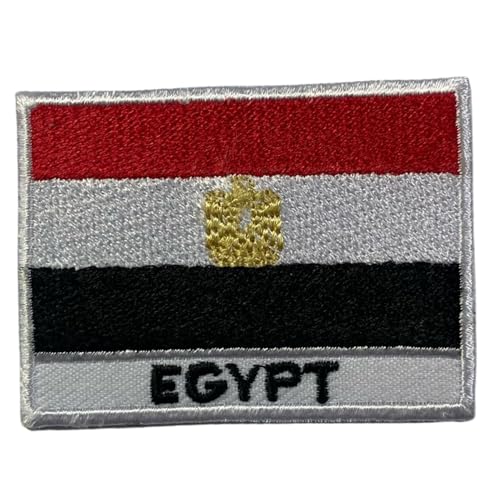 Bebuz Ägypten Flagge mit Namen, bestickt, zum Aufbügeln oder Aufnähen, Stoffreparaturflicken, taktische Militär-Flicken – Emblem Bebuz Ägypten Flagge mit Namen, bestickt, zum Aufbügeln oder Aufnähen, Stoffreparaturflicken, taktische Militär-Flicken – Emblem von Be Buz