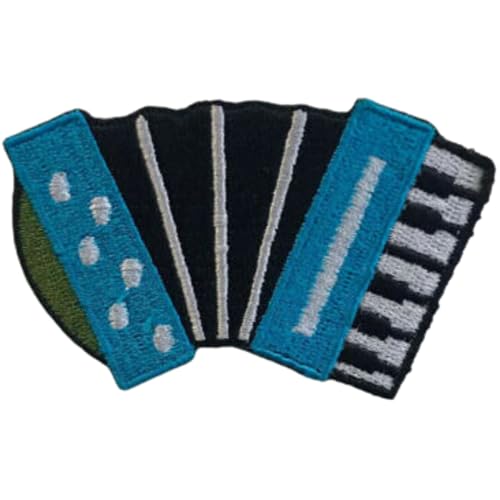 Bebuz Akkordeon Musikliebhaber Instrument Stickerei Bügelbilder für Kleidung Aufnäher Applikation für DIY Handwerk Denim Jacken Jeans Rucksäcke Bebuz Akkordeon Musikliebhaber Instrument Stickerei Bügelbilder für Kleidung Aufnäher Applikation für DIY Handwerk Denim Jacken Jeans Rucksäcke von Be Buz