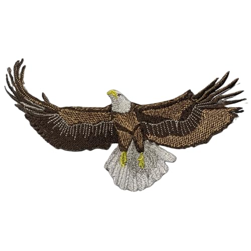 Bebuz Amerikanischer Weißkopfseeadler Stickerei Bügelbilder für Kleidung Aufnäher Applikation für DIY Handwerk Denim Jacken Jeans Rucksäcke von Be Buz