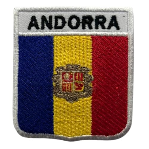 Bebuz Andorra National Shield Flagge, bestickt, zum Aufbügeln oder Aufnähen, patriotische Applikation, Emblem für Jacken, Hüte, Taschen, Militäruniformen Bebuz Andorra National Shield Flagge, bestickt, zum Aufbügeln oder Aufnähen, patriotische Applikation, Emblem für Jacken, Hüte, Taschen, Militäruniformen von Be Buz