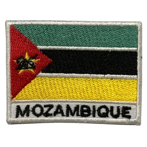 Bebuz Aufnäher / Aufnäher, Motiv: Flagge von Mosambik, bestickt, zum Aufbügeln oder Aufnähen, Stoffreparatur-Flicken – Emblem Bebuz Aufnäher / Aufnäher, Motiv: Flagge von Mosambik, bestickt, zum Aufbügeln oder Aufnähen, Stoffreparatur-Flicken – Emblem von Be Buz