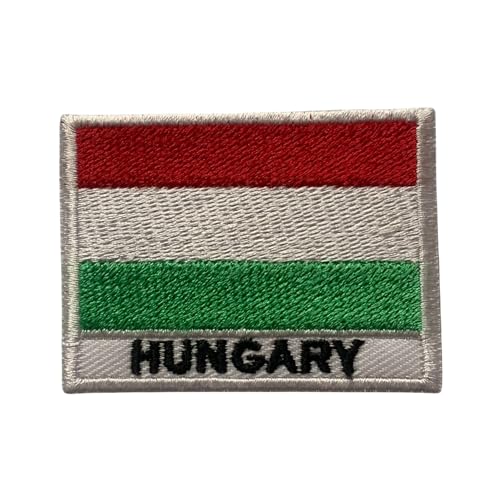 Bebuz Aufnäher Ungarn Flagge mit Namen, bestickt, zum Aufbügeln oder Aufnähen, Stoffreparaturflicken, taktische Militär-Flicken – Emblem Bebuz Aufnäher Ungarn Flagge mit Namen, bestickt, zum Aufbügeln oder Aufnähen, Stoffreparaturflicken, taktische Militär-Flicken – Emblem von Be Buz