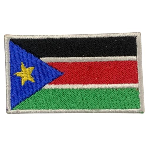 Bebuz Aufnäher mit Südsudan-Flagge, bestickt, zum Aufbügeln oder Aufnähen, Stoffreparaturflicken, taktische Militär-Aufnäher – Emblem Bebuz Aufnäher mit Südsudan-Flagge, bestickt, zum Aufbügeln oder Aufnähen, Stoffreparaturflicken, taktische Militär-Aufnäher – Emblem von Be Buz