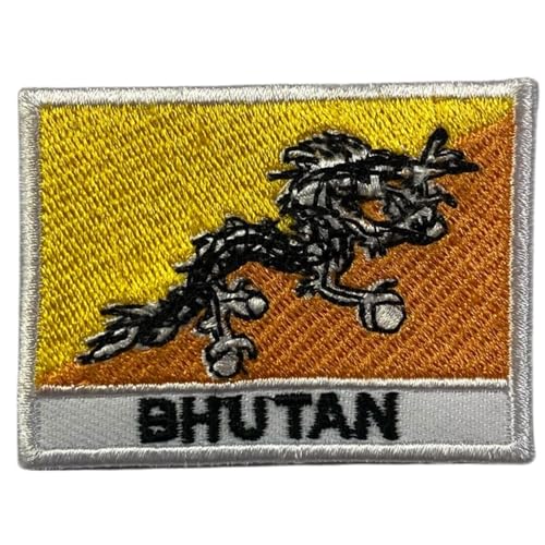 Bebuz Bhutan-Flagge mit Namen, bestickt, zum Aufbügeln oder Aufnähen, Stoffreparaturflicken, taktische Militär-Flicken – Emblem Bebuz Bhutan-Flagge mit Namen, bestickt, zum Aufbügeln oder Aufnähen, Stoffreparaturflicken, taktische Militär-Flicken – Emblem von Be Buz