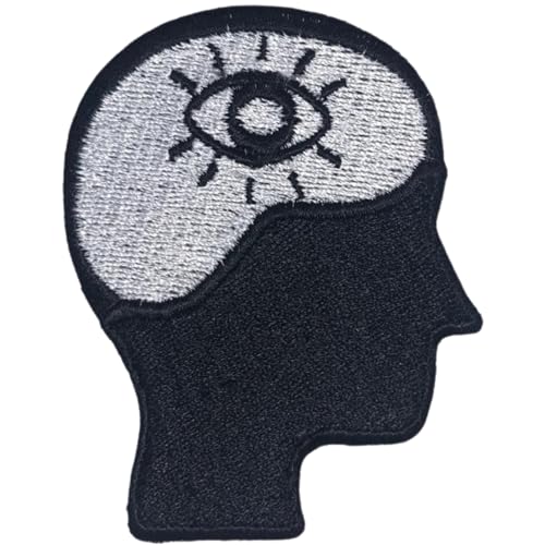 Bebuz Brain with Eye Embroidery Iron on Patches for Clothing Sew-On Applique for DIY Crafts Denim Jackets Jeans Backpacks von Be Buz