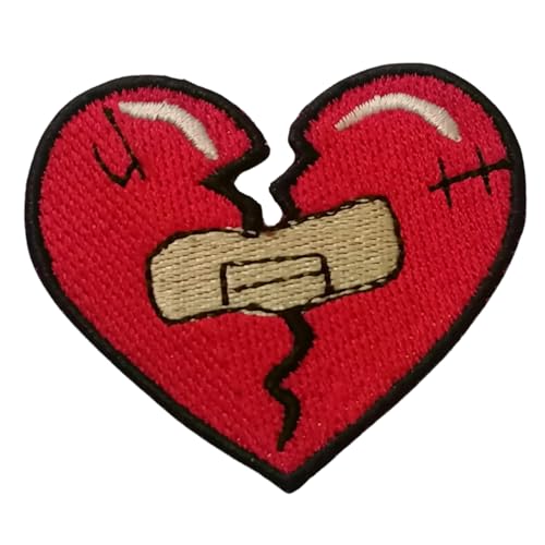 Bebuz Broken Heart Fixed Repair Love Embroidery Iron On Patches for Clothing Sew-On Applique for DIY Crafts Denim Jackets Jeans Backpacks Bebuz Broken Heart Fixed Repair Love Embroidery Iron On Patches for Clothing Sew-On Applique for DIY Crafts Denim Jackets Jeans Backpacks von Be Buz