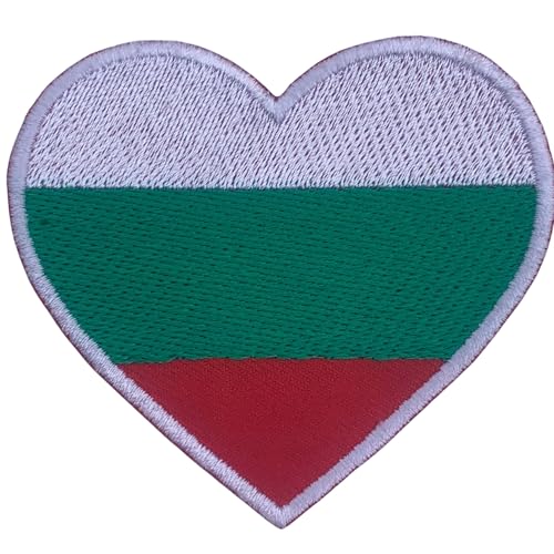 Bebuz Bulgarien bestickte Herz-Flagge zum Aufbügeln oder Aufnähen, nationales Emblem, Applikation, Stoffreparatur, taktische Militär-Patches Bebuz Bulgarien bestickte Herz-Flagge zum Aufbügeln oder Aufnähen, nationales Emblem, Applikation, Stoffreparatur, taktische Militär-Patches von Be Buz