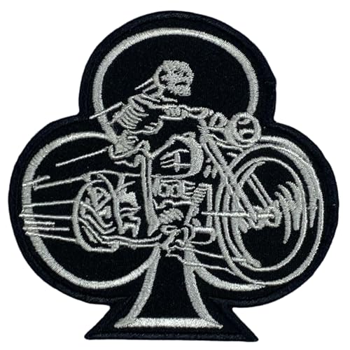 Bebuz Club Symbol Reiten Skelett Stickerei Bügelflicken für Kleidung Aufnäher Applikation für DIY Handwerk Denim Jacken Jeans Rucksäcke Bebuz Club Symbol Reiten Skelett Stickerei Bügelflicken für Kleidung Aufnäher Applikation für DIY Handwerk Denim Jacken Jeans Rucksäcke von Be Buz