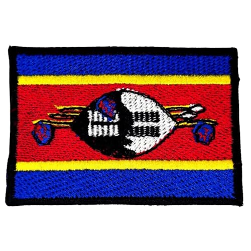 Bebuz Eswatini Flaggenaufnäher, bestickt, zum Aufbügeln oder Aufnähen, Stoffreparaturflicken, taktische Militär-Aufnäher – Emblem Bebuz Eswatini Flaggenaufnäher, bestickt, zum Aufbügeln oder Aufnähen, Stoffreparaturflicken, taktische Militär-Aufnäher – Emblem von Be Buz