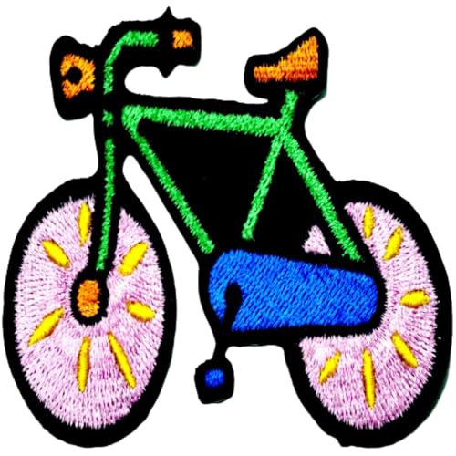 Bebuz Fahrrad Patch Stickerei Bügelflicken für Kleidung Aufnäher Applikation für DIY Handwerk Denim Jacken Jeans Rucksäcke von Be Buz