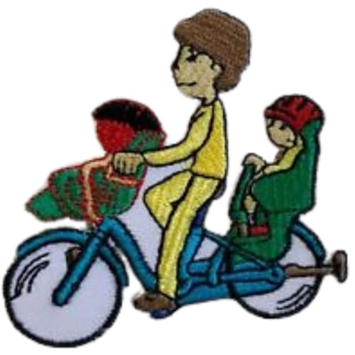 Bebuz Familie Fahrrad Fahrt Stickerei Bügelbilder für Kleidung Aufnäher Applikation für DIY Handwerk Denim Jacken Jeans Rucksäcke Bebuz Familie Fahrrad Fahrt Stickerei Bügelbilder für Kleidung Aufnäher Applikation für DIY Handwerk Denim Jacken Jeans Rucksäcke von Be Buz