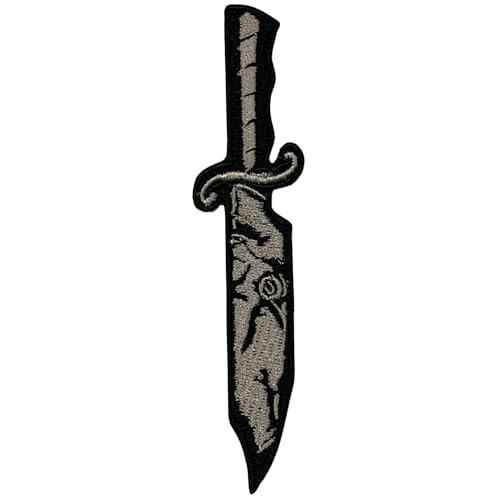 Bebuz Ghost Knife Stickerei Bügelbilder für Kleidung Aufnäher Applikation für DIY Handwerk Denim Jacken Jeans Rucksäcke Bebuz Ghost Knife Stickerei Bügelbilder für Kleidung Aufnäher Applikation für DIY Handwerk Denim Jacken Jeans Rucksäcke von Be Buz