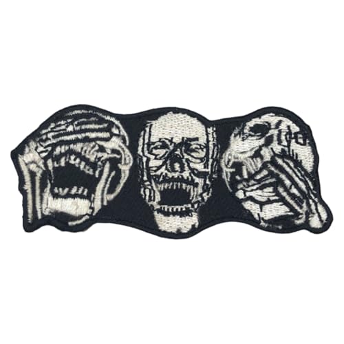 Bebuz Gruselige Gesichter Abzeichen Stickerei Bügelbilder für Kleidung Aufnäher Applikation für DIY Handwerk Denim Jacken Jeans Rucksäcke Bebuz Gruselige Gesichter Abzeichen Stickerei Bügelbilder für Kleidung Aufnäher Applikation für DIY Handwerk Denim Jacken Jeans Rucksäcke von Be Buz