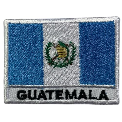 Bebuz Guatemala-Flagge mit Namen, bestickt, zum Aufbügeln oder Aufnähen, Stoffreparaturflicken, taktische Militär-Flicken – Emblem Bebuz Guatemala-Flagge mit Namen, bestickt, zum Aufbügeln oder Aufnähen, Stoffreparaturflicken, taktische Militär-Flicken – Emblem von Be Buz