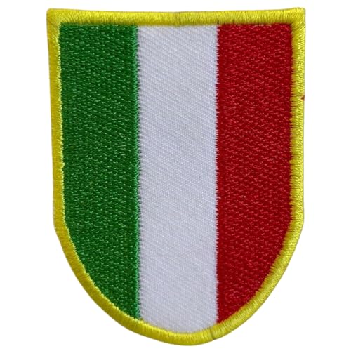 Bebuz Italienische Flagge Stickerei Bügelbilder für Kleidung Aufnäher Applikation für DIY Handwerk Denim Jacken Jeans Rucksäcke von Be Buz