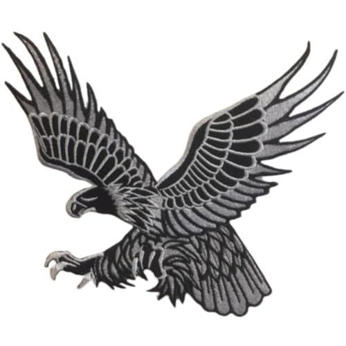 Bebuz Jagd Adler Vogel Stickerei Bügelbilder für Kleidung Aufnäher Applikation für DIY Handwerk Denim Jacken Jeans Rucksäcke von Be Buz