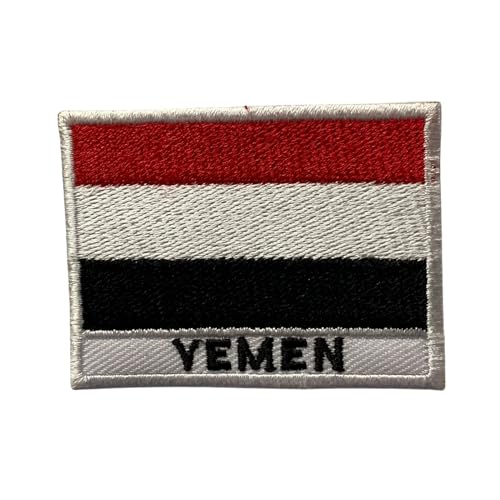 Bebuz Jemen-Flagge mit Namen, bestickt, zum Aufbügeln oder Aufnähen, Stoffreparaturflicken, taktische Militär-Flicken – Emblem Bebuz Jemen-Flagge mit Namen, bestickt, zum Aufbügeln oder Aufnähen, Stoffreparaturflicken, taktische Militär-Flicken – Emblem von Be Buz