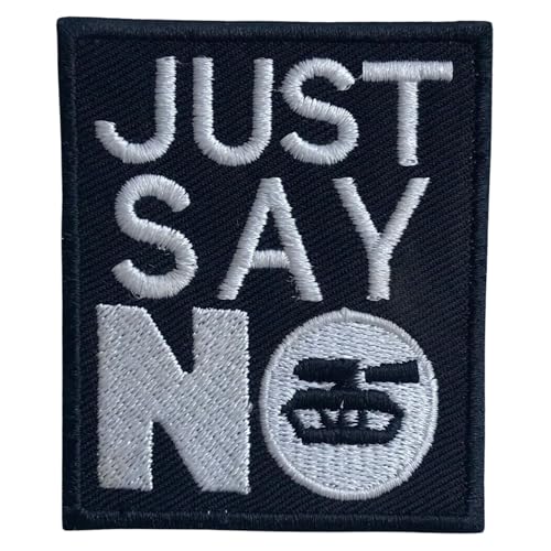 Bebuz Just Say No Embroidery Iron on Patches for Clothing Sew-On Applique for DIY Crafts Denim Jackets Jeans Backpacks Bebuz Just Say No Embroidery Iron on Patches for Clothing Sew-On Applique for DIY Crafts Denim Jackets Jeans Backpacks von Be Buz