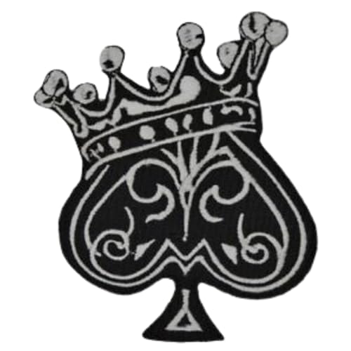 Bebuz King Ace of Spade with Crown Badge Embroidery Iron on Patches for Clothing Sew-On Applique for DIY Crafts Denim Jackets Jeans Backpacks Bebuz King Ace of Spade with Crown Badge Embroidery Iron on Patches for Clothing Sew-On Applique for DIY Crafts Denim Jackets Jeans Backpacks von Be Buz