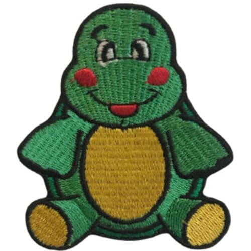Bebuz Kleine Schildkröte Stickerei Bügelbilder für Kleidung Aufnäher Applikation für DIY Handwerk Denim Jacken Jeans Rucksäcke von Be Buz